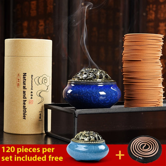 Sandalwood pan incense wormwood incense household indoor incense toilet deodorant bathroom aromatherapy bedroom pan incense deodorant incense