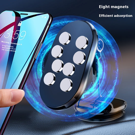 Car mobile phone holder folding magnetic navigation instrument panel car with strong magnetic center console rotating bracket wholesale